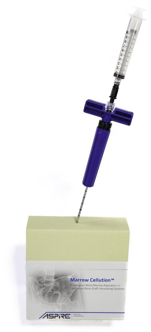 Marrow Cellution device with syringe in packaging