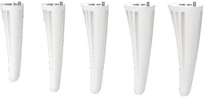 Touch CMC prosthesis stems, full size range